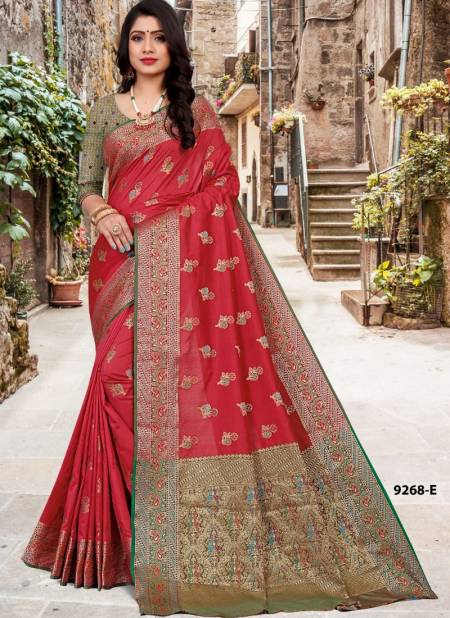 Pink Colour NP 9268 COLOUR'S New Exclusive Wear Fancy Designer Silk Saree Collection 9268 E